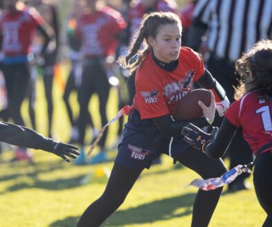 Girl Running Flag Football
