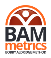 BA Mmetrics logo vertical white Sponsor logo